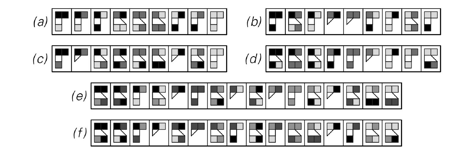 Examples of substitution systems that have three and four possible colors for each element 3