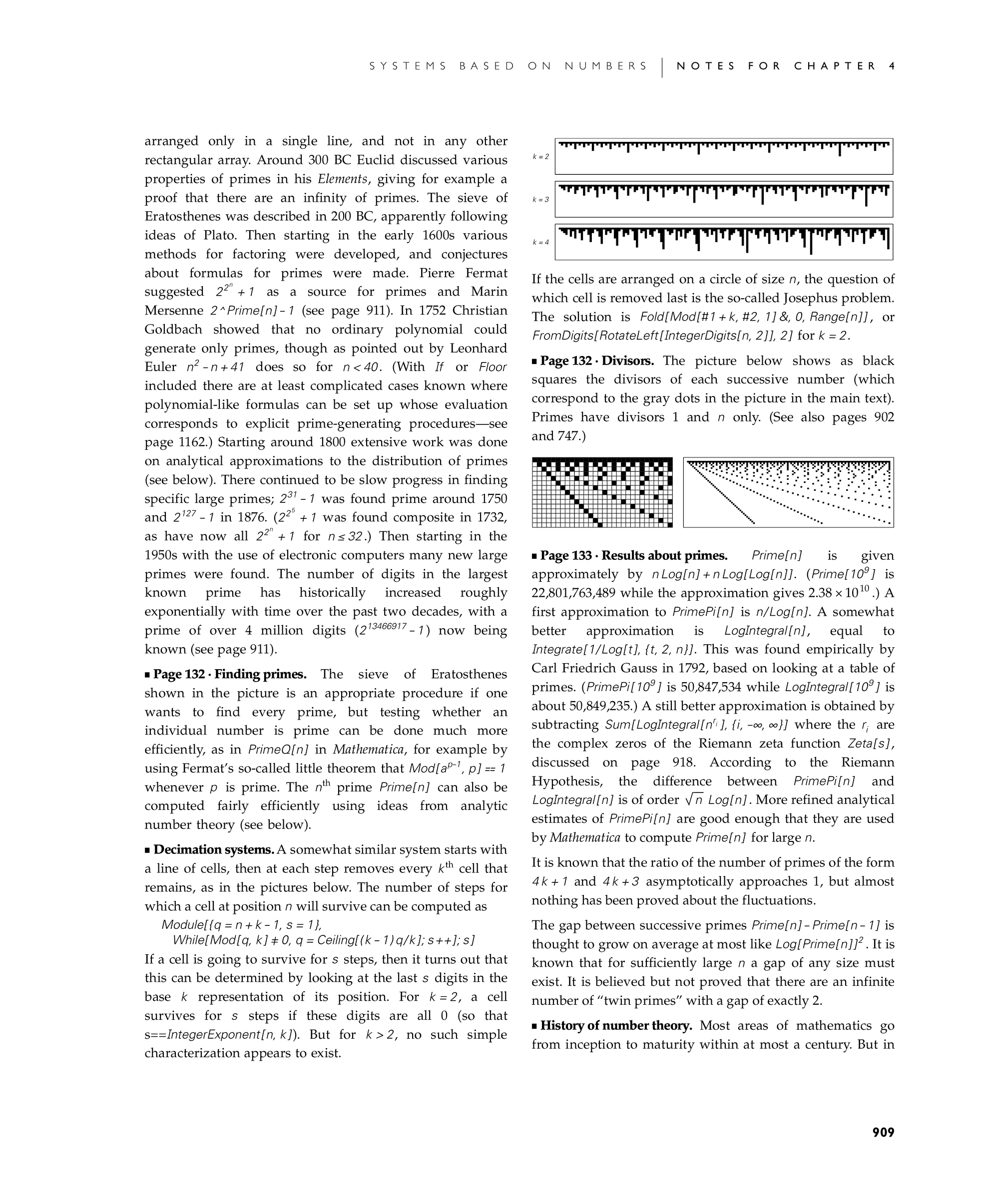 Notes for The of Primes: A New Kind of Science | Online by Stephen Wolfram [Page 909]